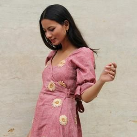 floral embroided froke